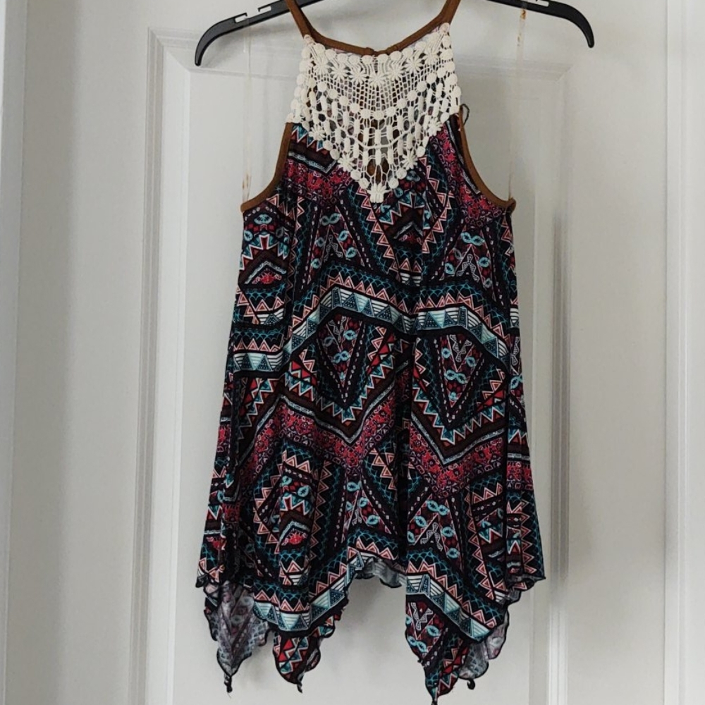 Geometric Halter Top